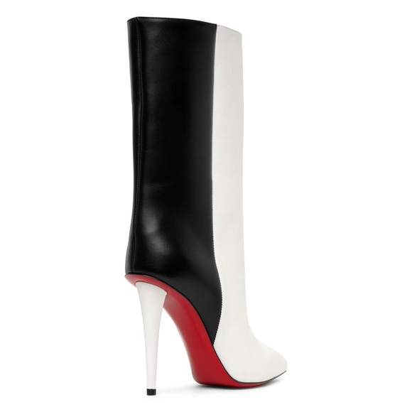 NIB Christian Louboutin Astrilarge Black and White Boots 41 - Picture 6 of 12